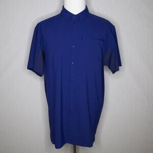 Men's Arc'teryx Blue Snap Button Down Golf Hiking Shirt Sz XL